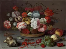 Basket of Flowers, c. 1622. Creator: Balthasar van der Ast