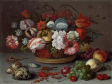Basket of Flowers, c. 1622. Creator: Balthasar van der Ast