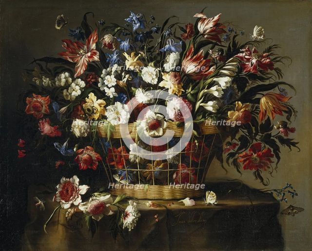 Basket of Flowers, c1670. Creator: Juan de Arellano.