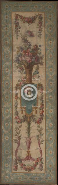 Basket of flowers with garlands, 1770-90. Creator: Unknown.
