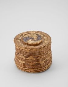 Basket and lid, 1880-1886. Creator: Unknown