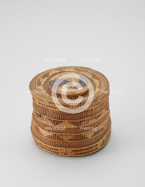 Basket and lid, 1880-1886. Creator: Unknown.