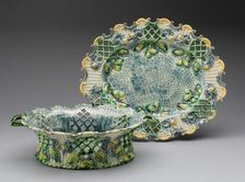 Basket and Stand, Staffordshire, 1760/70. Creator: Staffordshire Potteries