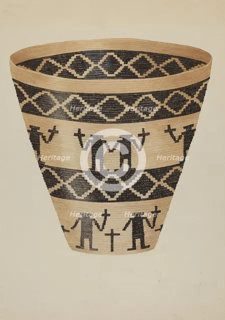 Basket, c. 1936. Creator: Gordena Jackson.