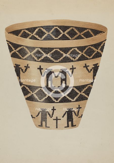 Basket, c. 1936. Creator: Gordena Jackson.