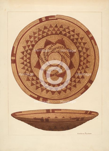 Basket, c. 1937. Creator: Gordena Jackson.