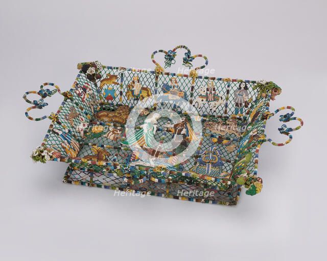 Basket, England, c. 1645. Creator: Unknown.