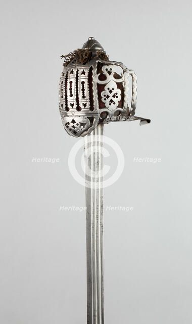 Basket-Hilted Broadsword, Scotland, c. 1780. Creator: Unknown.