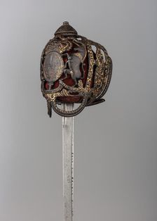 Basket-Hilted Sword, British, ca. 1720-40. Creator: Unknown
