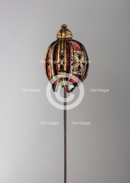 Basket-Hilted Sword, Scottish, 1730-50. Creator: Unknown.