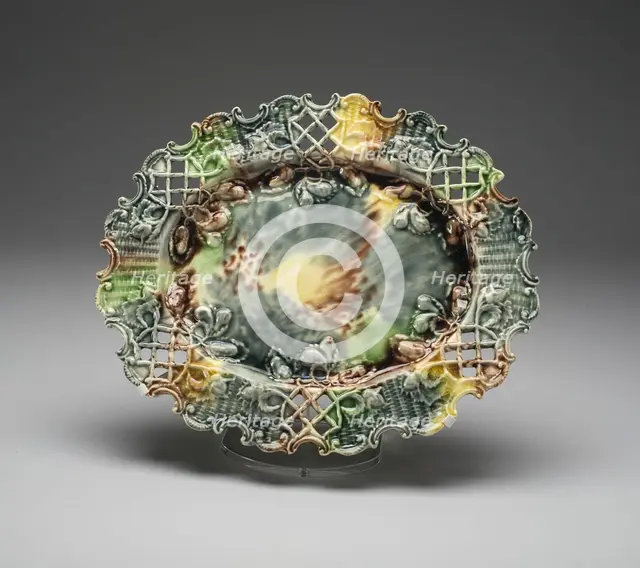 Basket Stand, Staffordshire, 1760/70. Creator: Staffordshire Potteries.