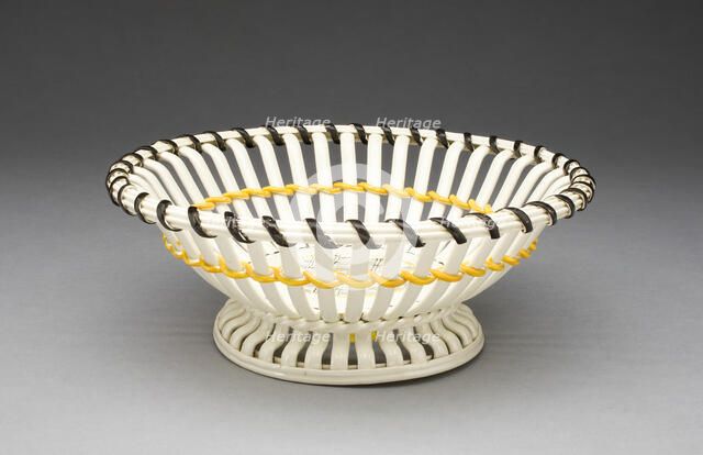 Basket, Staffordshire, 1780/90. Creator: E. Mayer Pottery.