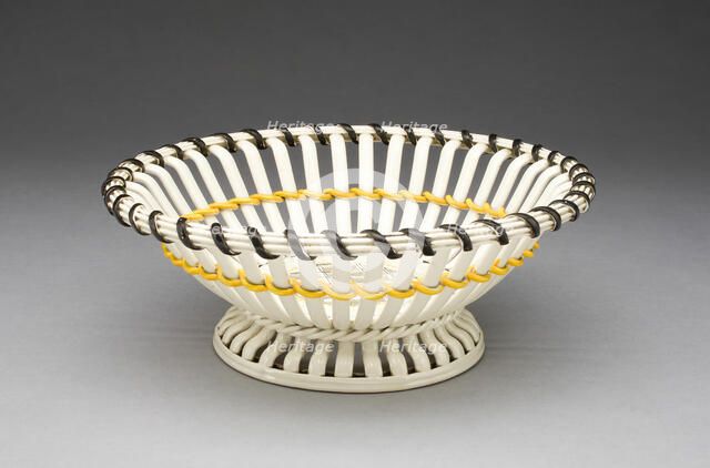 Basket, Staffordshire, 1780/90. Creator: E. Mayer Pottery.