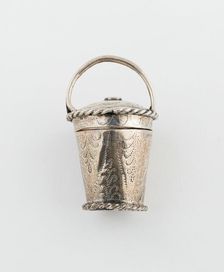 Basket-Shaped Sponge Box, Netherlands, c. 1850. Creator: Unknown