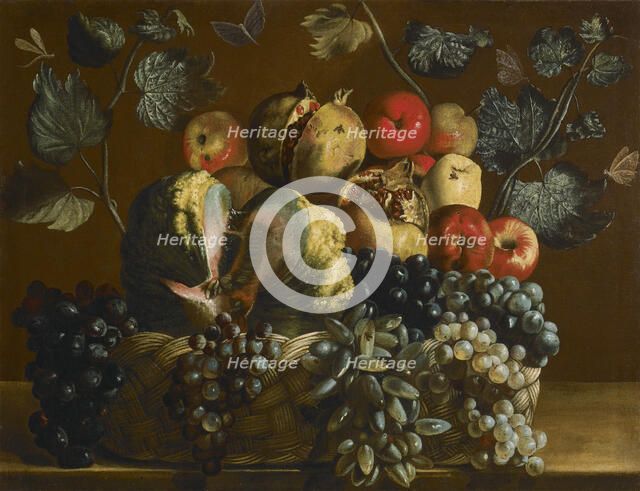 Basket with fruits. Creator: Cavarozzi, Bartolomeo (1590-1625).