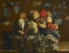 Basket with fruits. Creator: Cavarozzi, Bartolomeo (1590-1625)