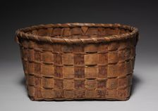 Basket with Stamped Decoration, early 1800s. Creator: Unknown