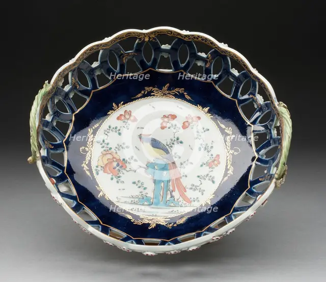 Basket, Worcester, c. 1770. Creator: Royal Worcester.