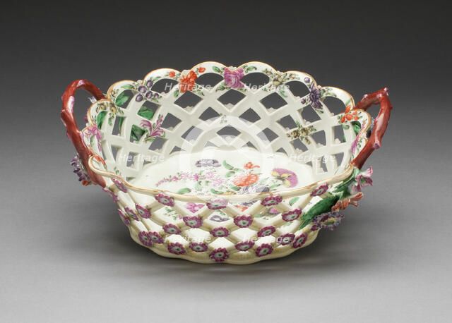 Basket, Worcester, c. 1770. Creator: Royal Worcester.