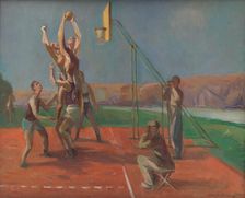 Basketball Players, 1945. Creator: Bedrich Hoffstädter