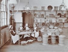 Basketry workshop at Elm Lodge Residential School for Elder Blind Girls, London, 1908