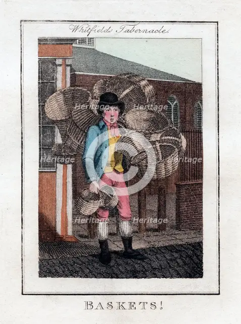 'Baskets!', Whitfield's Tabernacle, London, 1805. Artist: Unknown