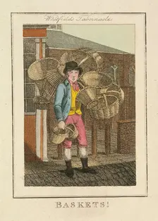Baskets! Cries of London, 1804. Artist: Anon