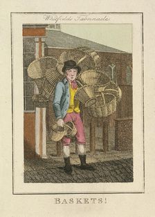 Baskets! Cries of London, 1804. Artist: Anon