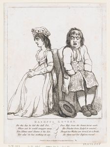 Bashful Lovers, March 15, 1798., March 15, 1798. Creator: Thomas Rowlandson
