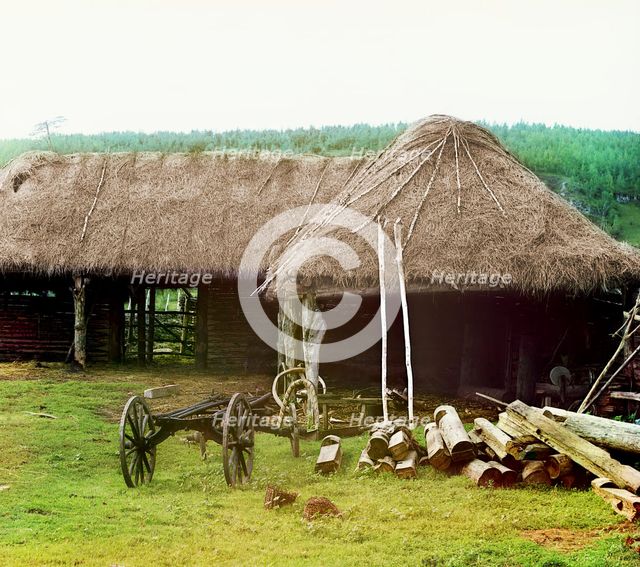 Bashkir's yard, Ekhia, 1910. Creator: Sergey Mikhaylovich Prokudin-Gorsky.