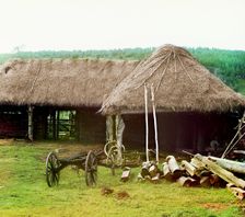 Bashkir's yard, Ekhia, 1910. Creator: Sergey Mikhaylovich Prokudin-Gorsky