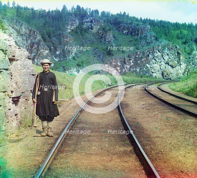 Bashkir switchman, 1910. Creator: Sergey Mikhaylovich Prokudin-Gorsky.
