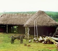 Bashkir's yard, Ekhia, 1910. Creator: Sergey Mikhaylovich Prokudin-Gorsky