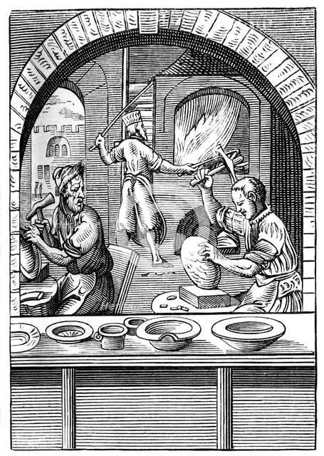 Basin maker, 16th century (1849).Artist: Jost Amman