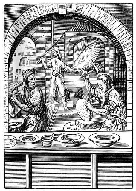 Basin maker, 16th century (1849).Artist: Jost Amman