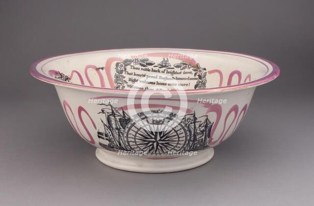 Basin, Staffordshire, 1820/50. Creator: Staffordshire Potteries.