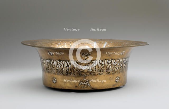 Basin with Zodiac Signs and Royal Titles, Egypt or Syria, late 13th-early 14th century. Creator: Unknown.