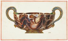 Basin with Enamelled Handles, Decorated with Dragon and Ram Heads, n.d. Creator: Giuseppe Grisoni