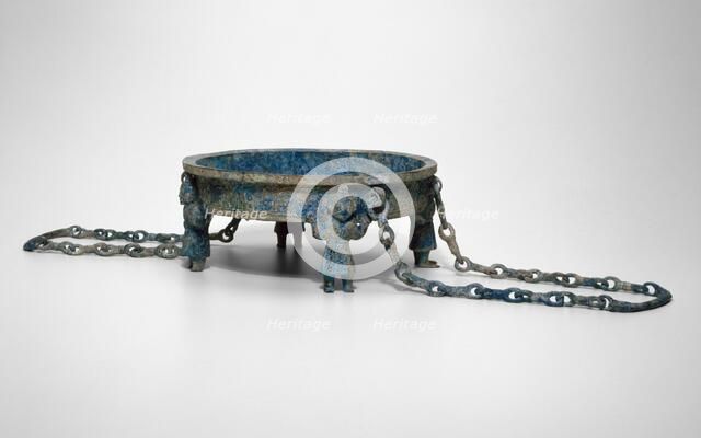 Basin with Figural Feet (Lu), Eastern Zhou dynasty, Warring States period, 5th/4th century B.C. Creator: Unknown.