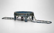 Basin with Figural Feet (Lu), Eastern Zhou dynasty, Warring States period, 5th/4th century B.C. Creator: Unknown