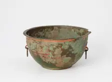 Basin with painted decoration, Han dynasty, 206 BCE-220 CE. Creator: Unknown