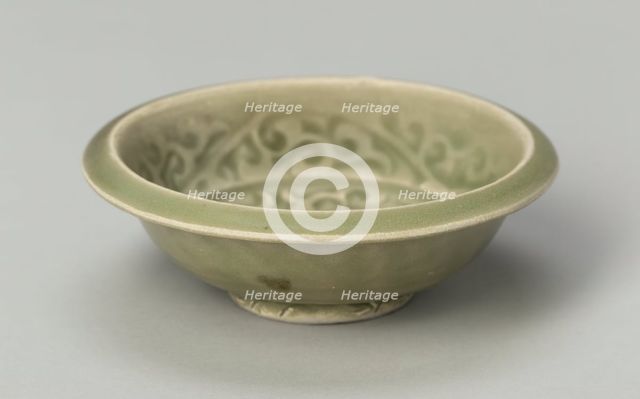 Basin with Stylized Flowers and Sickle-leaf Scrolls, Southern Song or Yuan dynasty , c13th/14th cent Creator: Unknown.