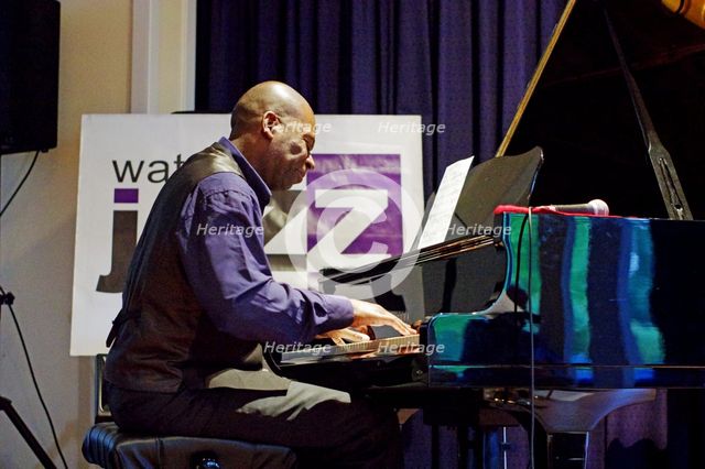 Basil Hodge, Watermill Jazz Club, Dorking, Surrey, 2015.  Artist: Brian O'Connor.