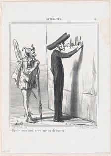 Basile, mon ami, votre mot va de travers, 1870. Creator: Honore Daumier