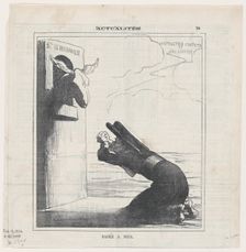 Basile a peur, 1872. Creator: Honore Daumier