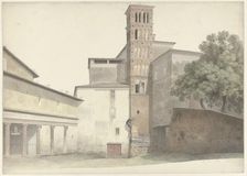 Basilica and Monastery of SS. Giovanni e Paolo in Rome, c.1809-c.1812. Creator: Josephus Augustus Knip