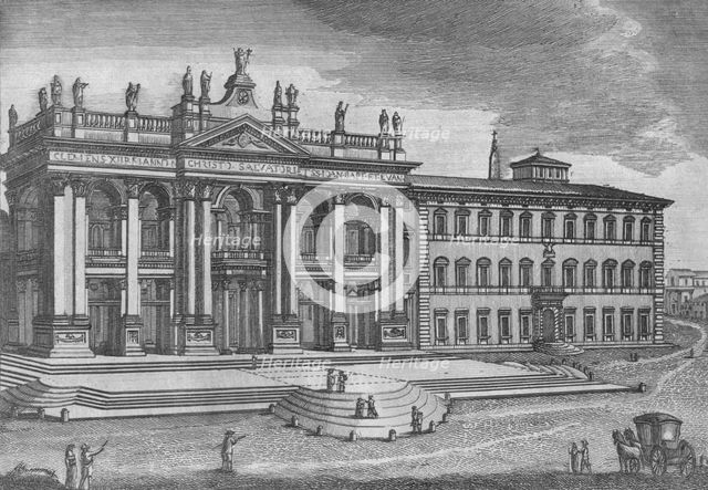 'Basilica di San Giovanni in Laterano. Basilique de St. Jean de Latran', c19th century. Artist: Unknown.