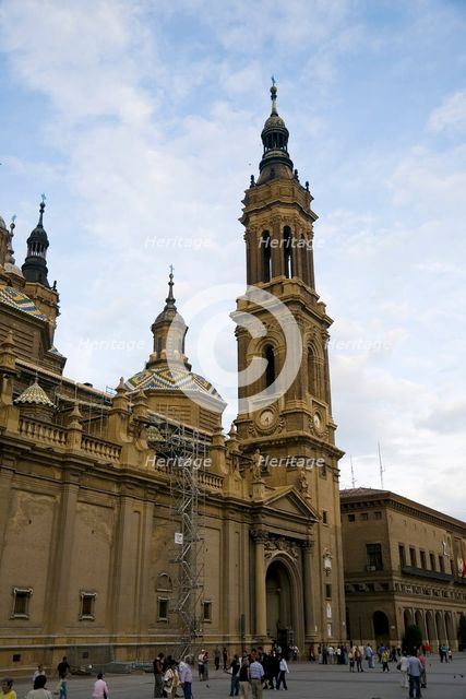 Basilica of Our Lady of the Pillar, Zaragoza, Spain, 2007. Creator: Samuel Magal.