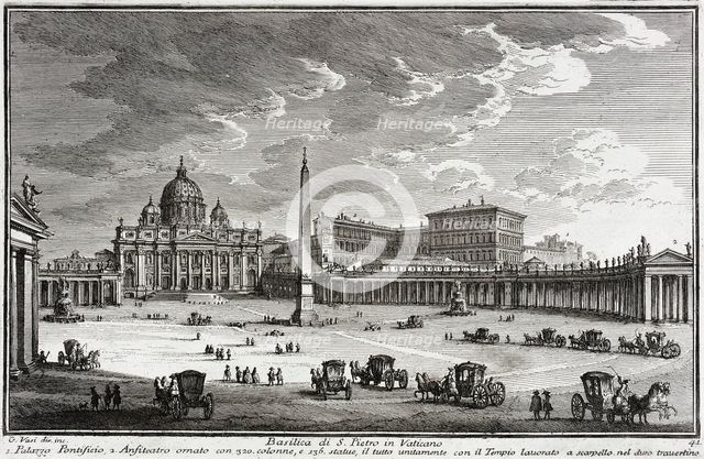 Basilica of Saint Peter's, Vatican, 1753. Creator: Giuseppe Vasi.