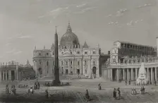 Basilica of Saint Peter, Vatican City, Rome, 1856. Creator: Unknown